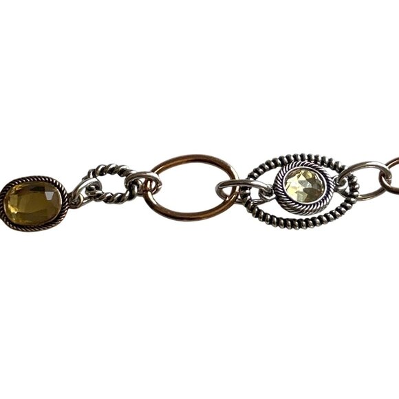 Premier Designs Hampton Necklace W/ Mixed Metal Detail & Yellow Accents 39" - Picture 4 of 4